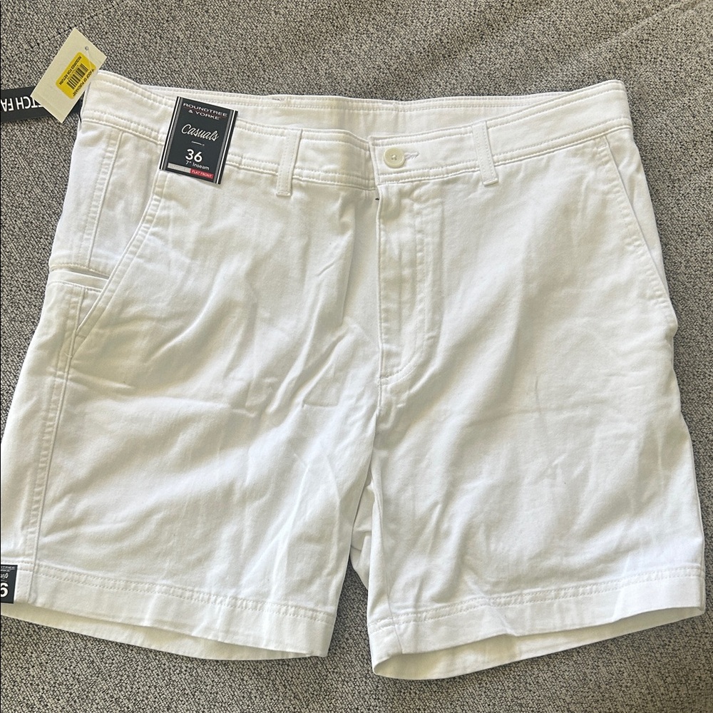Roundtree and Yorke white shorts